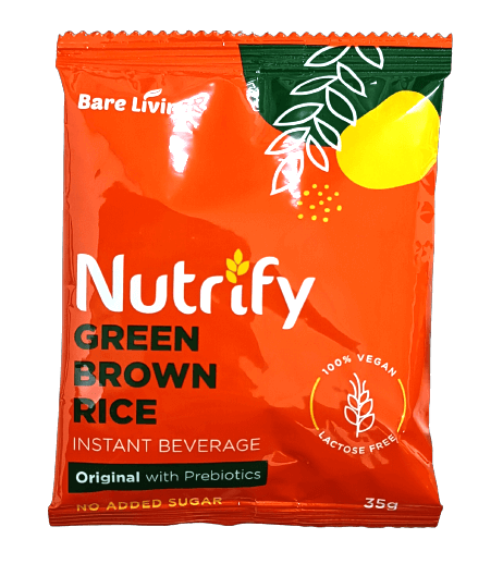Bare Living Nutrify Green Brown Rice Instant Beverage (Bundle of 4)